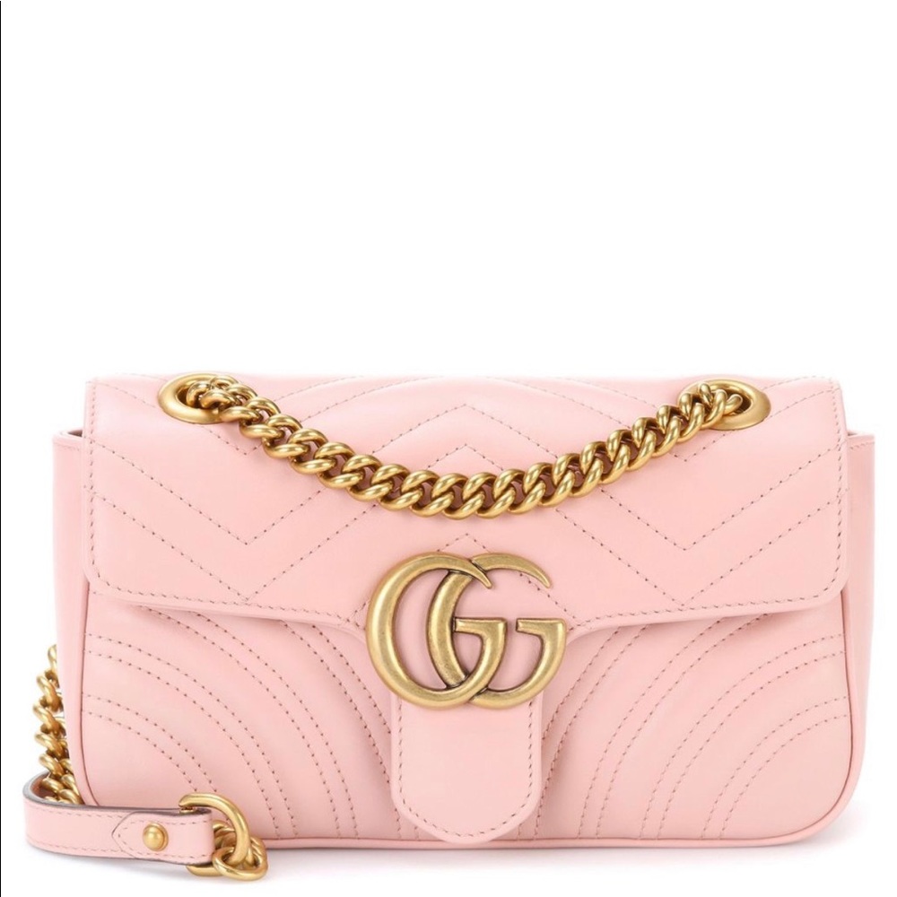 [ISO] Pink GG Marmont Mini Leather Shoulder Bag